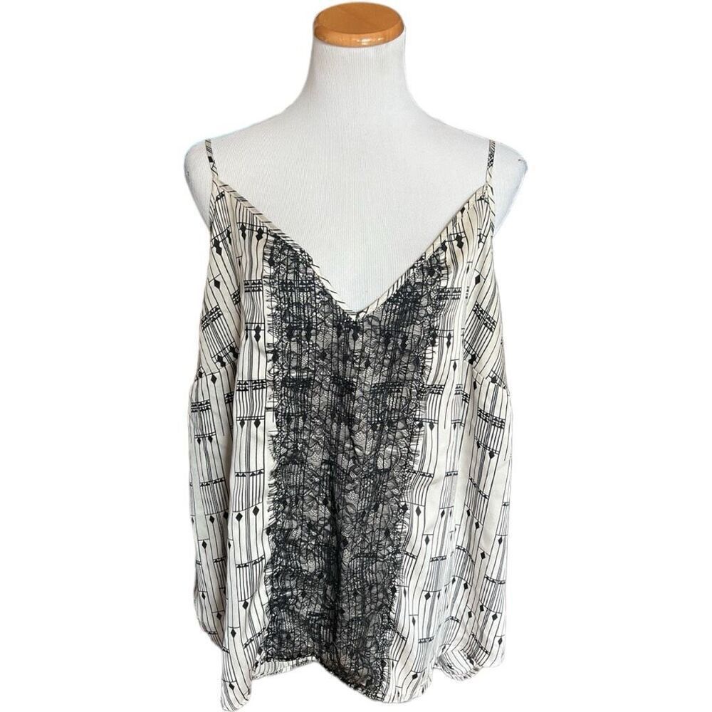 Womens Beverly Drive Sateene Lace Embellished Cami Tank Top - Sz 24W